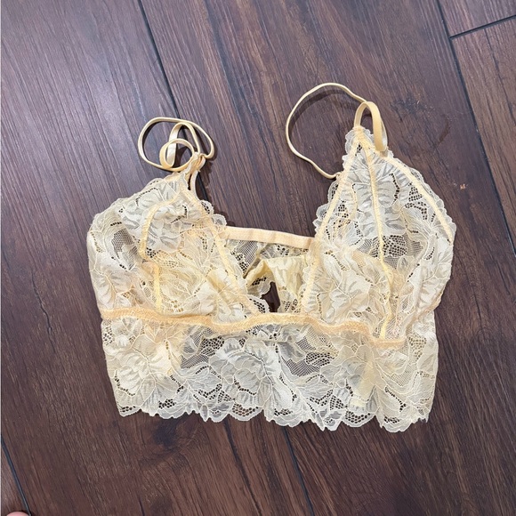Butter Yellow unlined, longline bralette - Picture 2 of 3